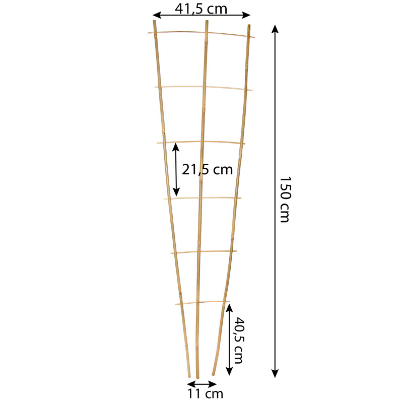Drabinka bambusowa 150 cm potrójna podpora do roślin drabinka