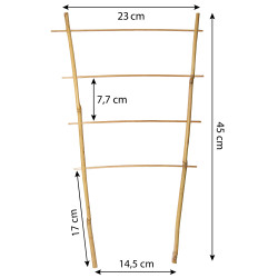 Drabinka bambusowa 45 cm podwójna podpora do roślin drabinka