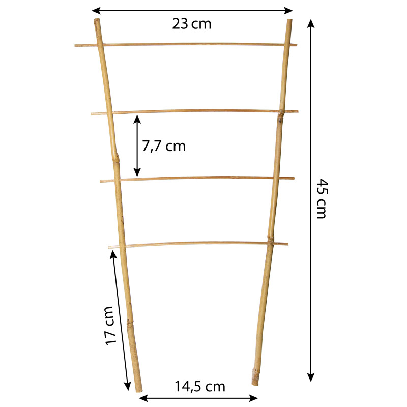 Drabinka bambusowa 45 cm podwójna podpora do roślin drabinka
