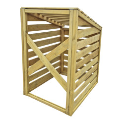 Drewniana obudowa prosta na kosz do śmieci 240L