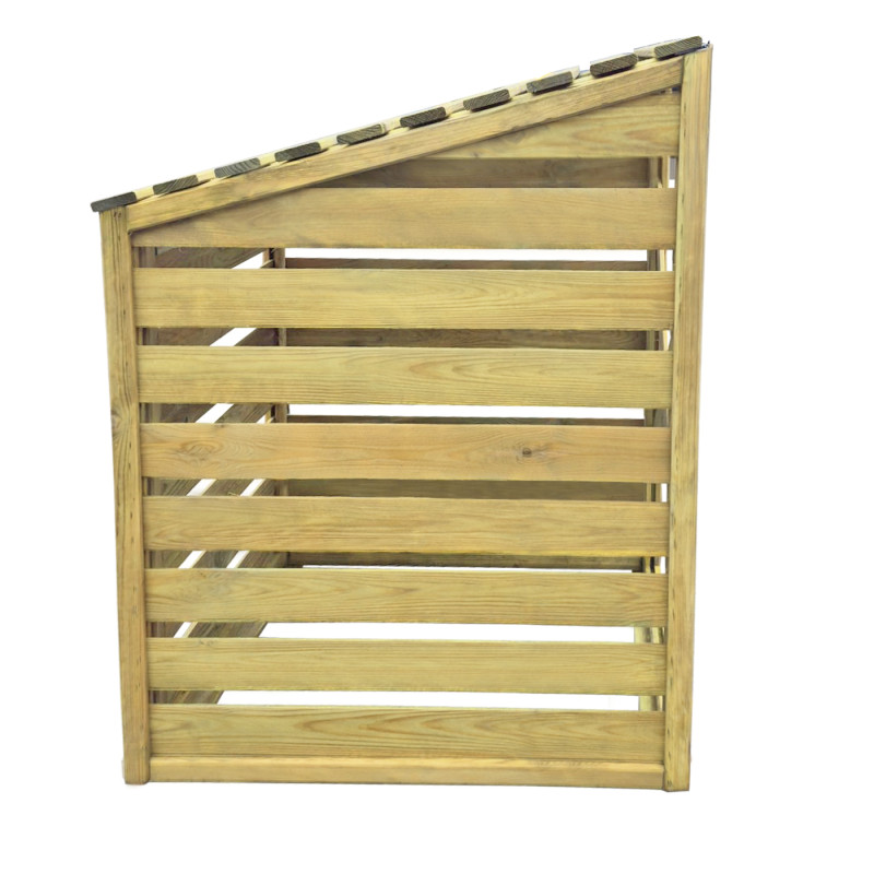 Drewniana obudowa prosta na kosz do śmieci 240L