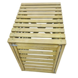 Drewniana obudowa prosta na kosz do śmieci 240L