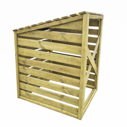 Drewniana obudowa prosta na kosz do śmieci 240L