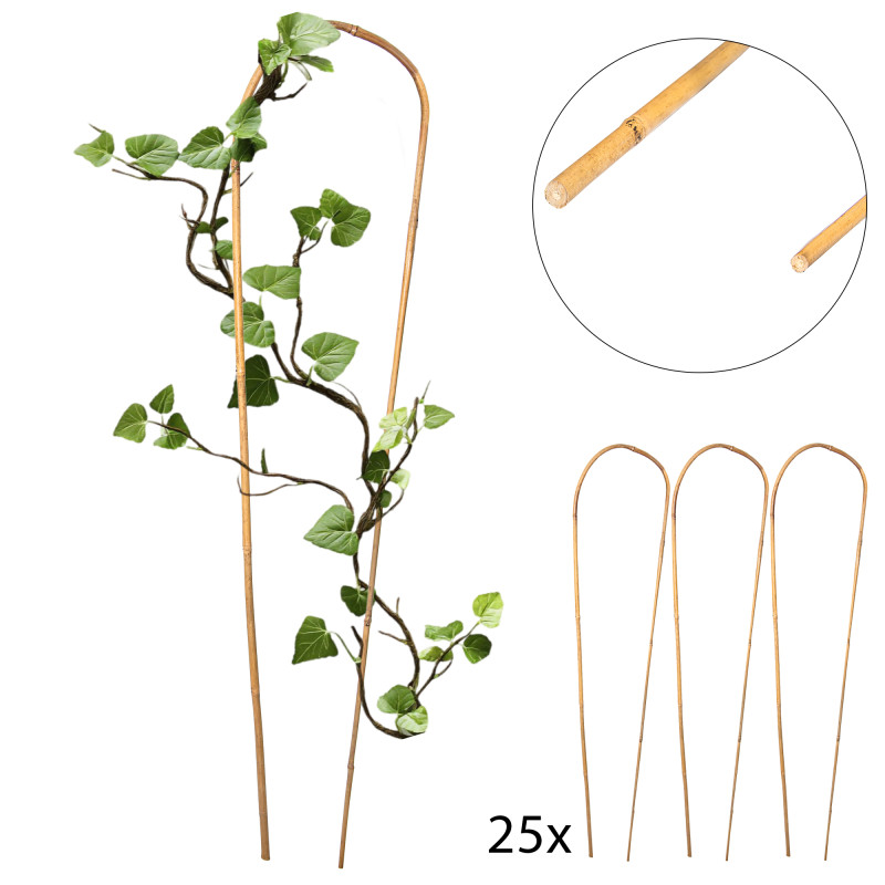 Łuk bambusowy podpora do roślin 90cm 25 szt. bambus gięty