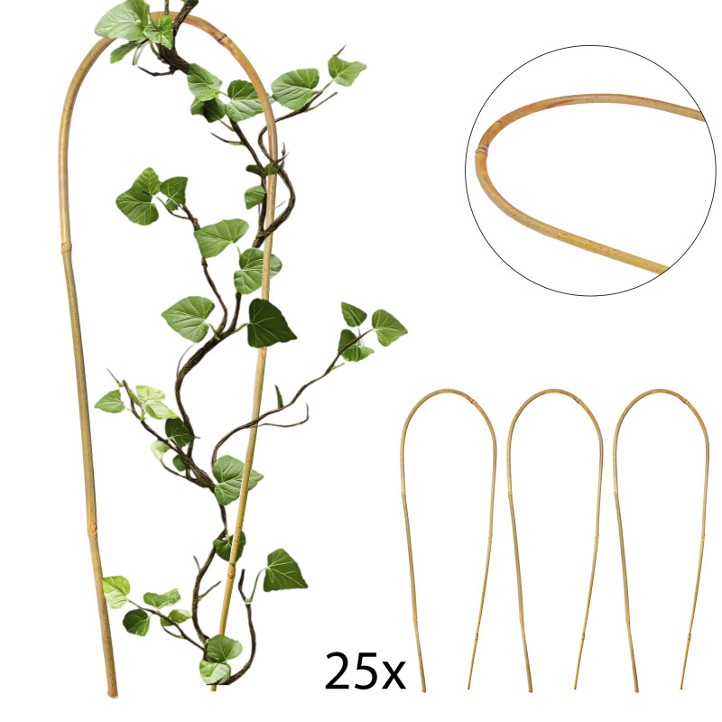 Łuk bambusowy podpora do roślin 60 cm 25 szt. bambus gięty