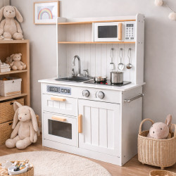 Drewniana kuchnia dla dzieci KiddieCookery z przyborami kuchennymi
