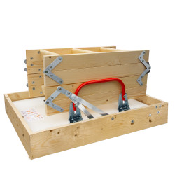 Drewniane Schody Strychowe NORDIC 87mm 90X70 + dodatkowa uszczelka