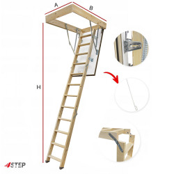 Drewniane schody strychowe...