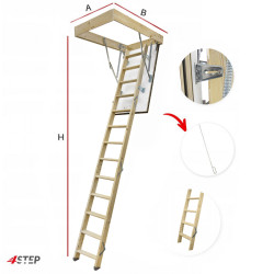 Drewniane schody strychowe...