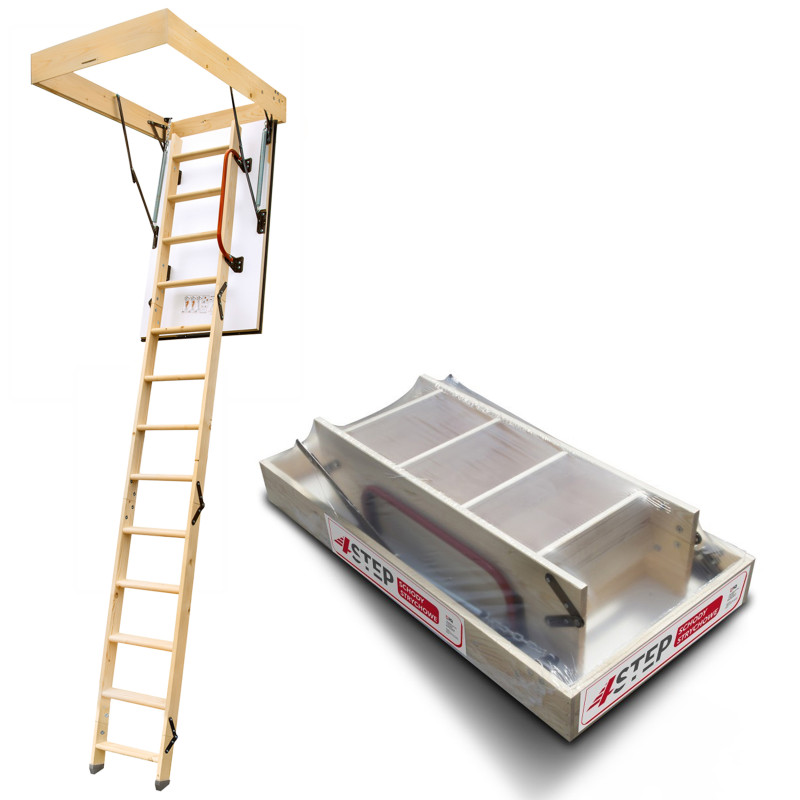 Drewniane schody strychowe EXTRA 112x70 H-305 46mm