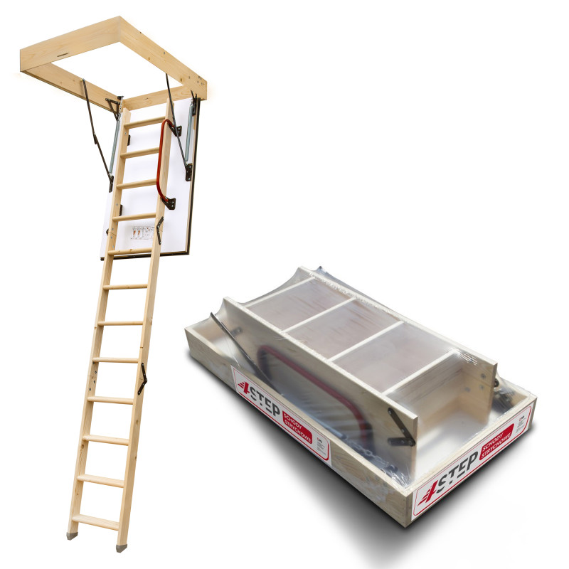 Drewniane schody strychowe EXTRA 120x60 46mm