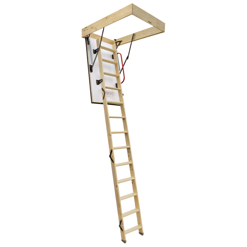 Drewniane schody strychowe EXTRA 120x70 H-305 46mm