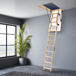 Drewniane schody strychowe EXTRA 130x80 46mm