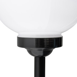 Lampa solarna LED ZENIT czarna 30 cm ogrodowa kula wbijana