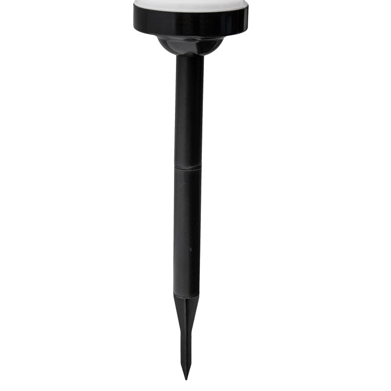 Lampa solarna LED ZENIT czarna 30 cm ogrodowa kula wbijana
