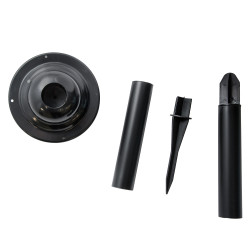 Lampa solarna LED ZENIT czarna 30 cm ogrodowa kula wbijana