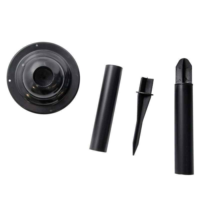 Lampa solarna LED ZENIT czarna 30 cm ogrodowa kula wbijana