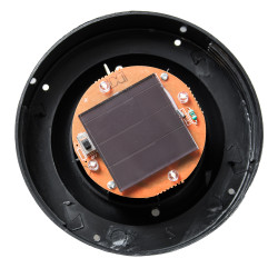 Lampa solarna LED ZENIT czarna 30 cm ogrodowa kula wbijana