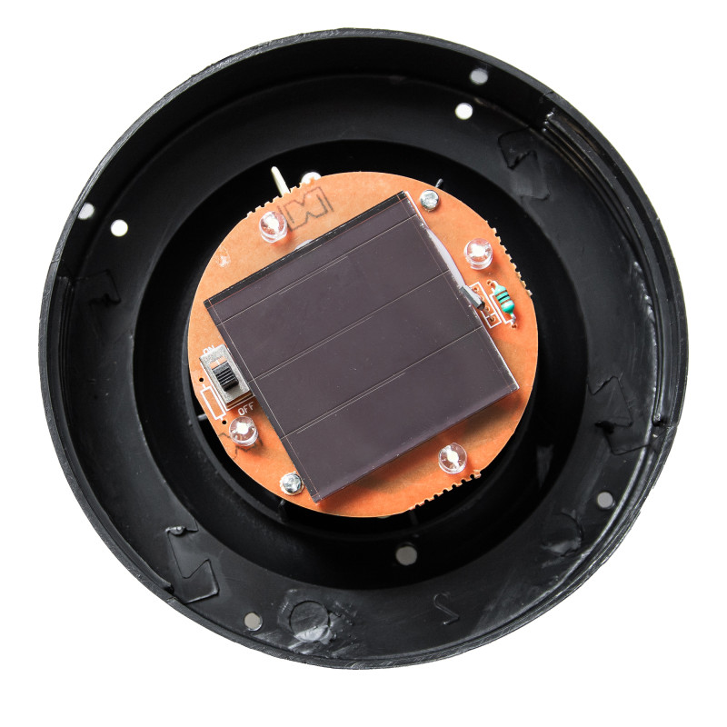 Lampa solarna LED ZENIT srebrna 30 cm ogrodowa kula wbijana