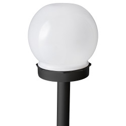 Lampa solarna LED ZENIT czarna 10 cm ogrodowa kula wbijana