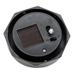 Lampa solarna LED ZENIT srebrna 10 cm ogrodowa kula wbijana - 10 sztuk