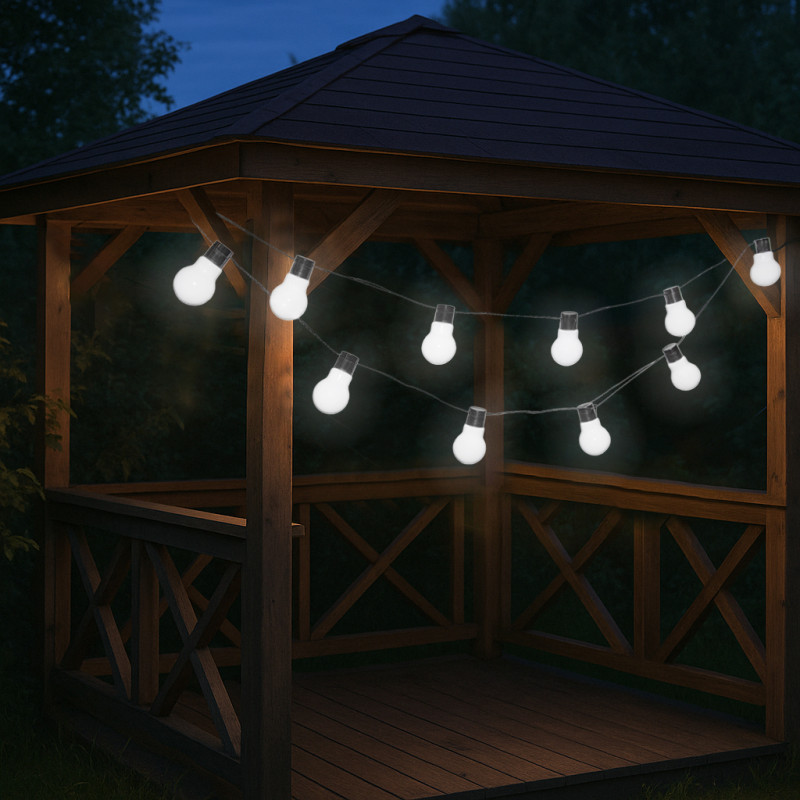 Girlanda Solarna ZORZA 10x Lampki Solarne Ogrodowe Wiszące