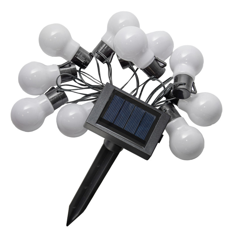 Girlanda Solarna ZORZA 10x Lampki Solarne Ogrodowe Wiszące