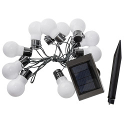 Girlanda Solarna ZORZA 10x Lampki Solarne Ogrodowe Wiszące