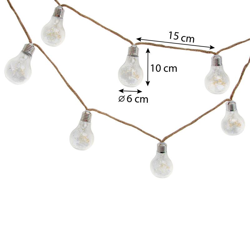 Girlanda Solarna BLUME 10x Lampki Solarne Ogrodowe Wiszące z kwiatkami