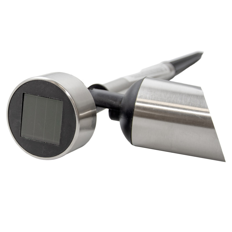 Lampa solarna srebrna punktowa LED 5,5x35,5cm