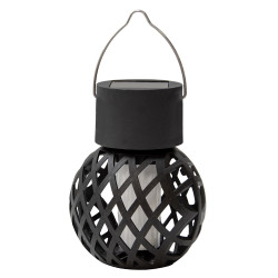 Lampka solarna LUMA czarna 12x LED ogrodowa latarenka wisząca stojąca