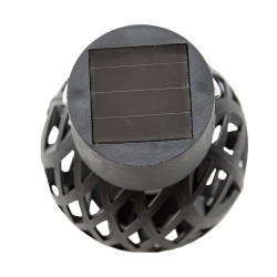 Lampka solarna LUMA czarna 12x LED ogrodowa latarenka wisząca stojąca