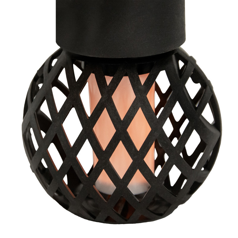 Lampka solarna LUMA czarna 12x LED ogrodowa latarenka wisząca stojąca