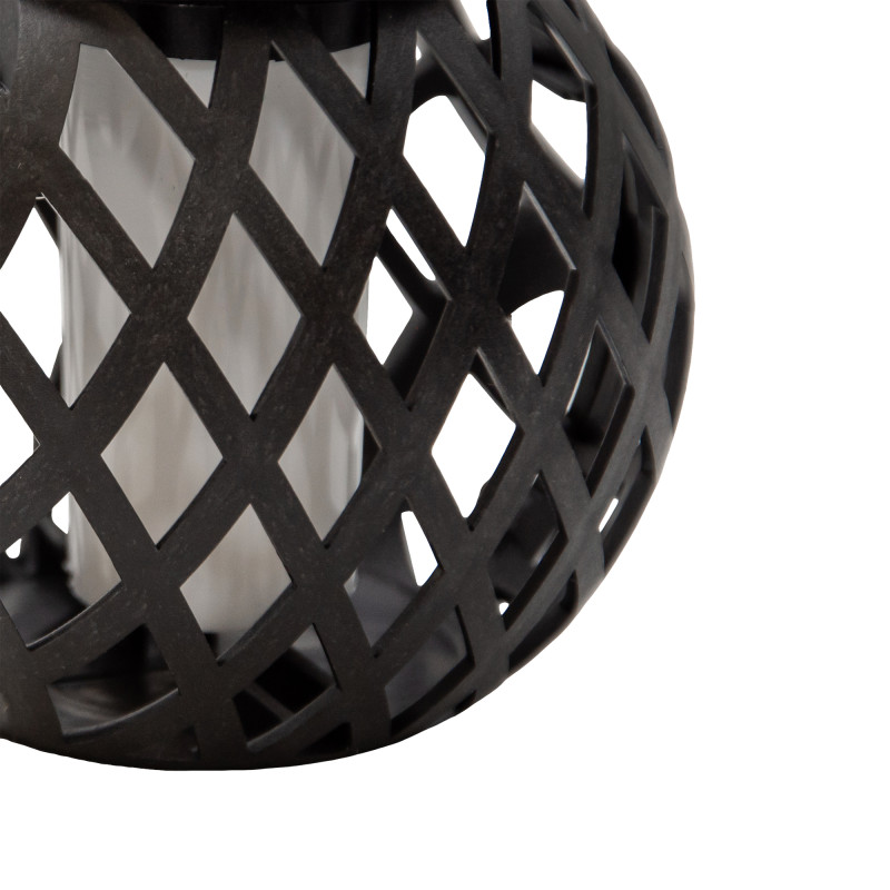 Lampka solarna LUMA czarna 12x LED ogrodowa latarenka wisząca stojąca