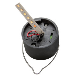 Lampka solarna LUMA czarna 12x LED ogrodowa latarenka wisząca stojąca