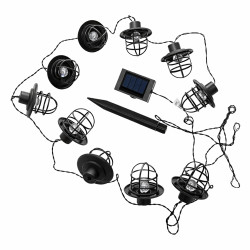 Girlanda Solarna GAJA 10x Lampki Solarne Ogrodowe Wiszące Ażurowe