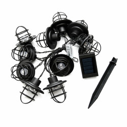 Girlanda Solarna GAJA 10x Lampki Solarne Ogrodowe Wiszące Ażurowe