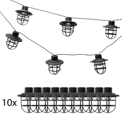 Girlanda Solarna GAJA 10x Lampki Solarne Ogrodowe Wiszące Ażurowe