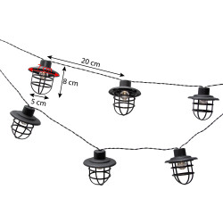 Girlanda Solarna GAJA 10x Lampki Solarne Ogrodowe Wiszące Ażurowe