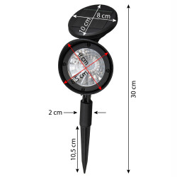 Lampa solarna 30 cm kolorowy reflektor