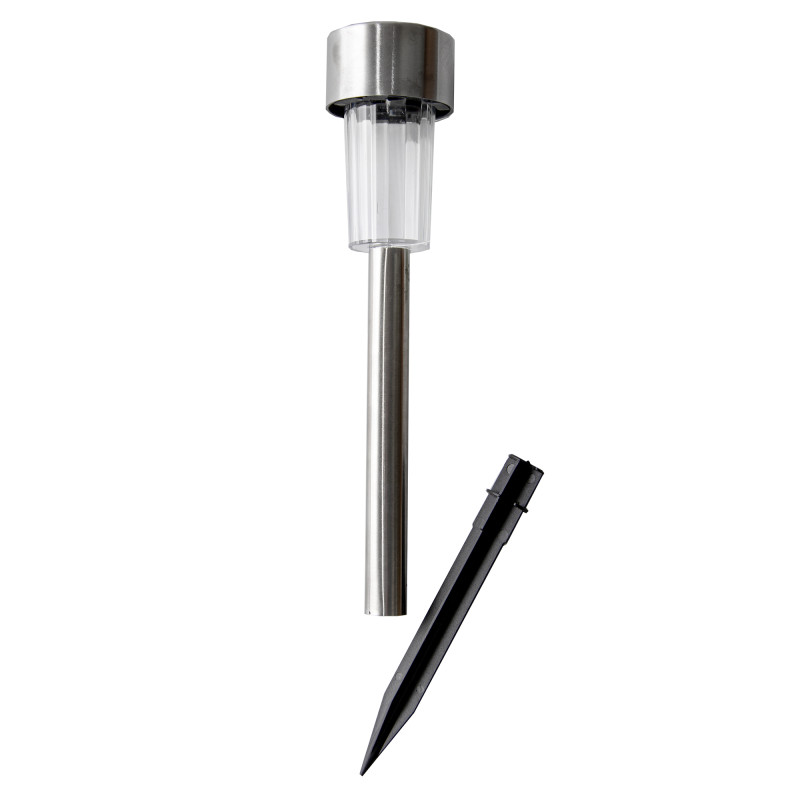 Lampa solarna ISKRA srebrna 4,5x31,5cm - 4 sztuki