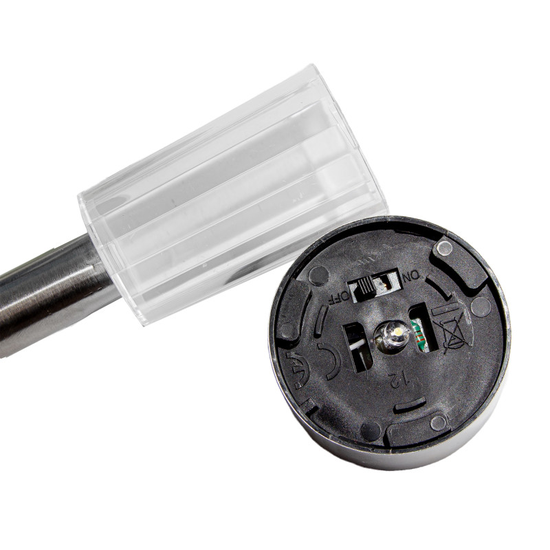 Lampa solarna ISKRA srebrna 4,5x31,5cm - 8 sztuk