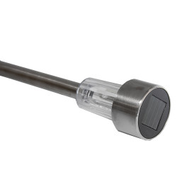 Lampa solarna ISKRA srebrna 4,5x31cm - 12 sztuk