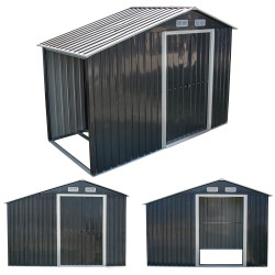 Stalowy domek narzędziowy 3,5m2 z drewutnią 130x279x196 narzędziownia blaszak