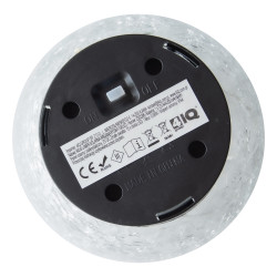 Lampka solarna RYSKA czarna 15x dioda LED ogrodowa wbijana kryształowa kula