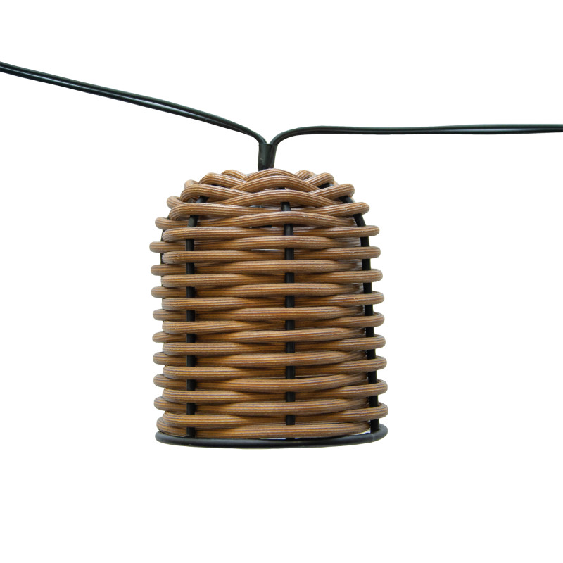 Girlanda Solarna CESTA 10xLED Lampki Solarne Kosze Ogrodowe Wiszące