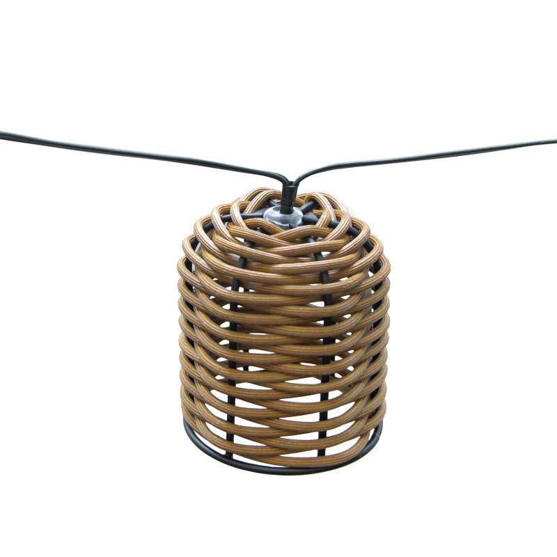 Girlanda Solarna CESTA 10xLED Lampki Solarne Kosze Ogrodowe Wiszące