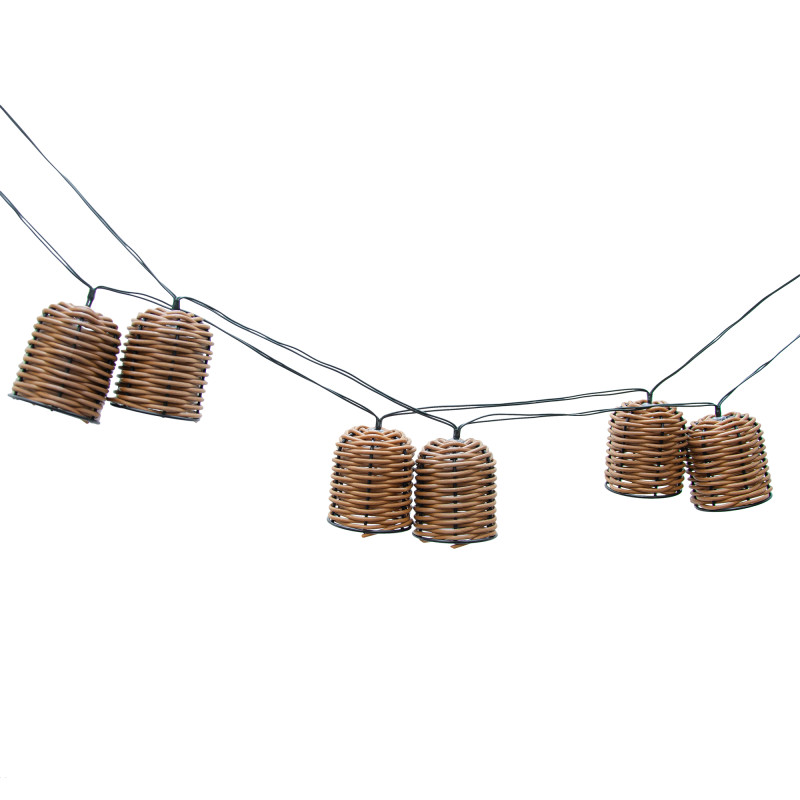 Girlanda Solarna CESTA 10xLED Lampki Solarne Kosze Ogrodowe Wiszące