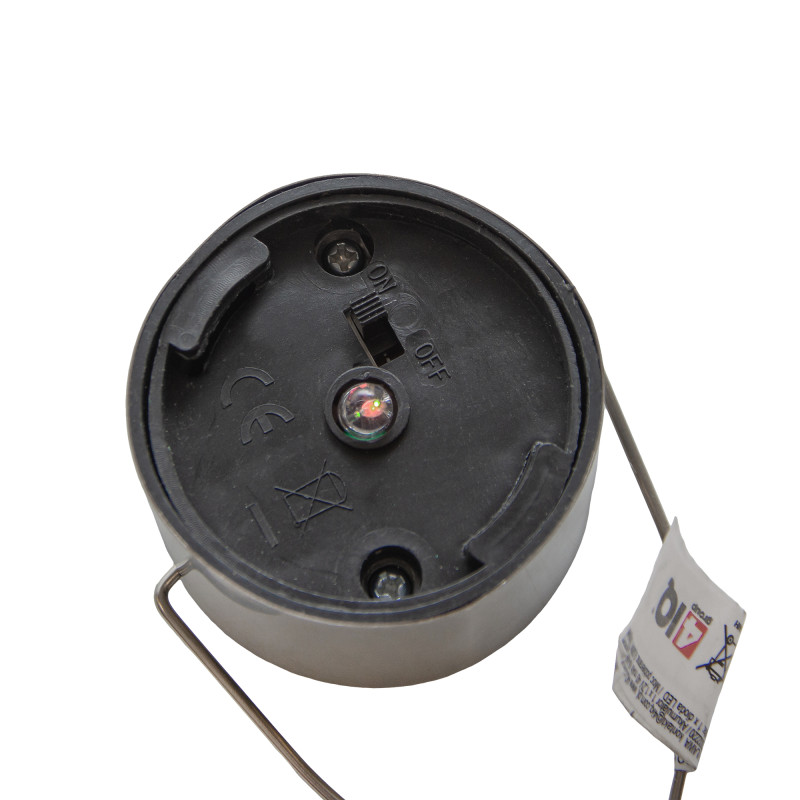 Lampka solarna RYSKA srebrna 1x LED RGB ogrodowa podwieszana kryształowa kula ZESTAW 6 sztuk