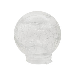 Lampka solarna RYSKA srebrna 1x LED RGB ogrodowa podwieszana kryształowa kula ZESTAW 6 sztuk